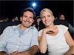 A couple watching a movie