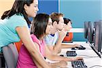 Students in computer room