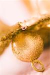 Gold ornament, extreme close-up