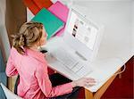 Female working at her desk