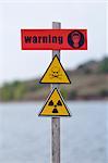 Signs Warning of Radioactive Waste