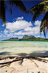 Vue d'ensemble de Bora Bora, lagon, Motu Mute, Polynésie française
