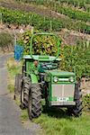 Small Tractor Pulling Trailer in Vineyard, Ahrweiler, Germany