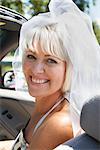 Bride in Convertible