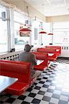 Man in Retro Diner