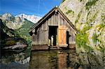 Boathouse, Bodensee, Berchtesgaden National Park, Bavaria, Germany