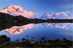 Aiguilles de Chamonix Mont-Blanc und Lacs de Cheserys, Chamonix, Frankreich