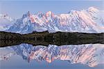 Aiguilles de Chamonix Mont-Blanc und Lacs de Cheserys, Chamonix, Frankreich