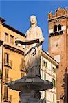 Fountain in Piazza delle Erbe, Verona, Veneto, Italy