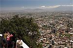 Blick auf Santiago von Cerro San Cristobal, Chile