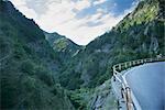 Curved Road Through Mountains, Italy