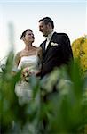 Bridal Couple smiling at each other happily - Idyll - Harmony - Wedding