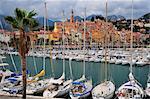 Boats in Marina, Menton, Cote d'Azur, France
