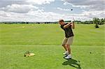 Man at Driving Range, Burlington, Ontario, Canada