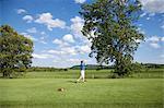 Homme, jouer au golf, Burlington, Ontario, Canada