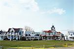 Gingerbread Houses, Oak Bluffs, Martha's Vineyard, Massachussets. USA