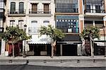 Extérieur de maisons à Séville, Andalousie, Espagne