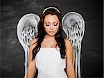 woman with angel wings
