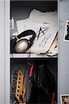 Contents of high school lockers.