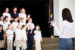 children in a choir