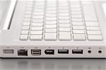 Computer Keyboard Showing Cable Ports