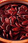 Still life of red melon seeds