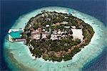 Aerial View of Eco-Resort on North Male Atoll, Maldives