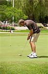 Homme, jouer au golf, Burlington, Ontario, Canada