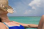 Woman Suntanning at the Beach, Jamaica