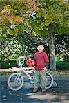 Boy with Bicycle, Ashland, Oregon, USA