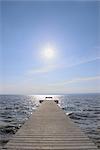 Dock on Lake Neusiedl, Burgenland, Austria