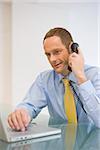 Office worker on telephone