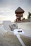 Lounge Chair on Beach in Cancun, Mexico