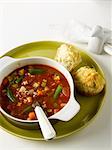 Minestrone Soup and Cheese Muffins