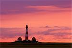 Westerhever Lighthouse, Schleswig-Holstein, Germany