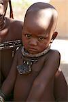 Portrait de fille Himba, Opuwo, Namibie