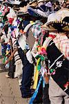 Festival El Levantamiento del Nino Dios, Sevina, Purepecha junge Männer, Michoacan, Mexiko