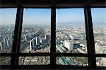 Vue aérienne de tours d'appartements et de la Construction en Beijing, Chine