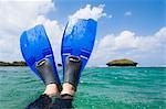 Snorkler's Flippers, Ishigaki Island, Yaeyama Islands, Okinawa, Japan