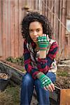 Portrait of Young Woman on a Farm in Hillsboro, Oregon, USA