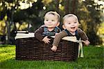 Twin Boys in Basket