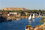 Elephantine Island and River Nile, Aswan, Egypt, North Africa