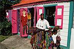 Small colourful boutique, Road Town, Tortola, British Virgin Islands, West Indies, Caribbean, Central America