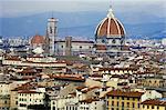 Cathedral and campanile, San Lorenzo, La Badia, Bargello Palace and museum, Florence, Tuscany, Italy, Europe