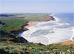 Atlantic coastline and beach south of Safi, Morocco, North Africa, Africa