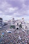 Crowds of pilgrims and devotees, Black Nazarene festival, downtown, Quiapo, Manila, Philippines, Southeast Asia, Asia