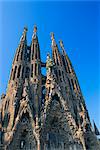 Fassade der Geburt Christi, Sagrada Familia, Kathedrale von Gaudi, Barcelona, Katalonien (Cataluna), Spanien, Europa