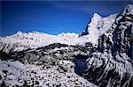 Murren and the Eiger and Monch, Bernese Oberland, Swiss Alps, Switzerland, Europe