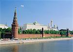 Kremlin churches and the Moskva River, Moscow, Russia