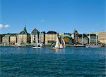 Gamla Stan und Segelboote, Stockholm, Schweden, Skandinavien, Europa